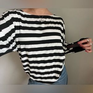 Alice and Olivia with tags striped top size medium